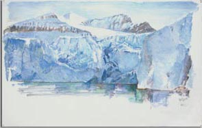 GLACIER, SVALBARD #2 2007 oil/Mylar 29"x46"